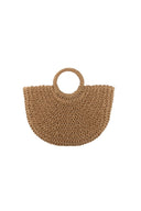 CORAL Straw Tote Bag
