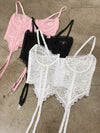 VIVI Black Demi Cup Lace Bustier