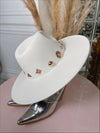 AMALFI Ivory Flat Rim Fedora