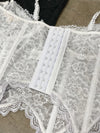 VIVI Black Demi Cup Lace Bustier