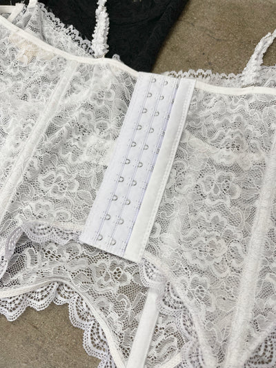 VIVI Black Demi Cup Lace Bustier