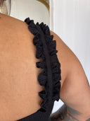 VIOLET Black Ribbed Bodysuit