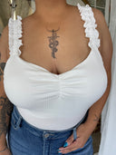 VIOLET Ivory Floral Print Bodysuit