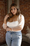 NIKKIE White Sheer Sleeve Top