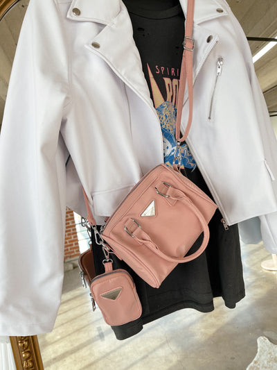 ROBYN Pink Mini Bowling Bag