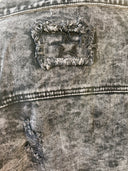 LIVED IN Black Distressed Denim Jacket