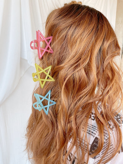 STAR Neon 3pc Hair Claws