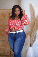 PALOMA Red Floral Top