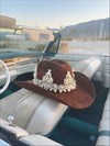 SIERRA Brown Rhinestone Pearl Cowboy Hat