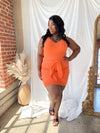 KIRA Orange 2pc Sweater Vest Dress