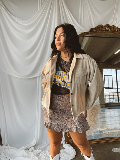 JET SET Brown Distressed Corduroy Jacket